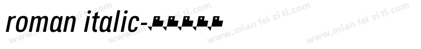roman italic字体转换